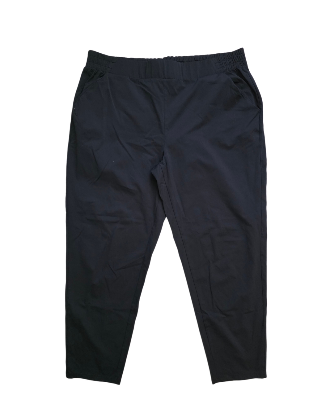 Soma Black Straight-Leg With Taper Pull-On Pants With Feont Pockets Size Large